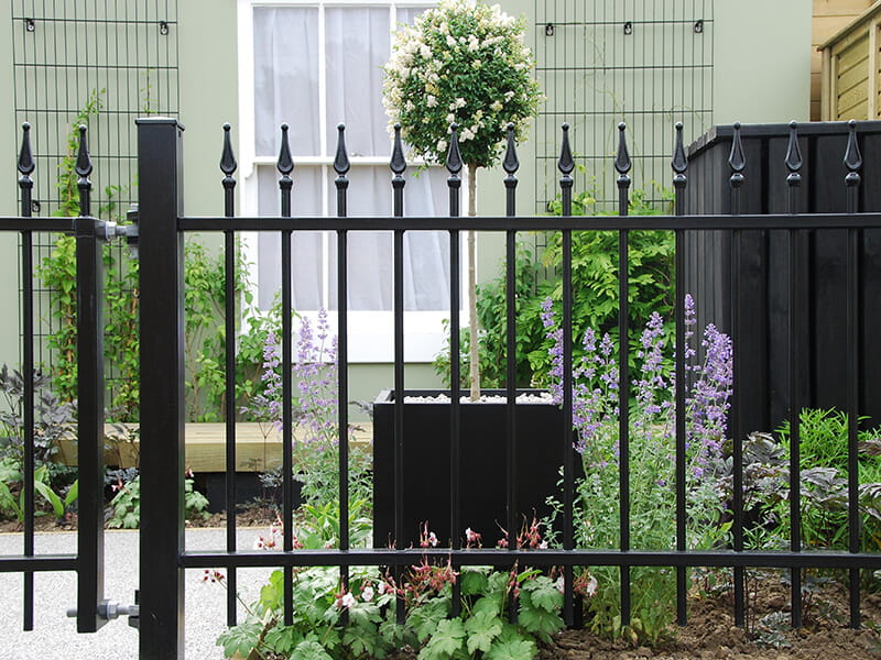 Residential metal railings fence St. Ives