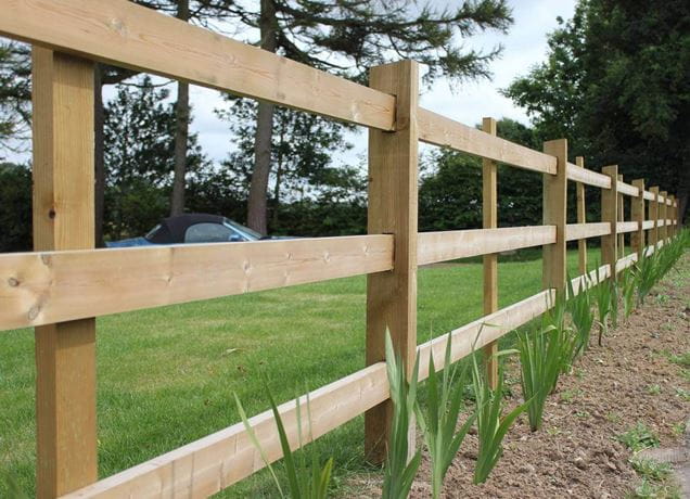 Rural timber fence