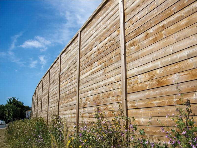 Timber acoustic fencing Huntingdon